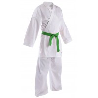 KALARI Karate Uniform with Green Belt (Polyester Cotton - 200 gsm)