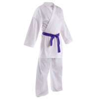 KALARI Karate Uniform with Purple Belt (Polyester Cotton - 200 gsm)